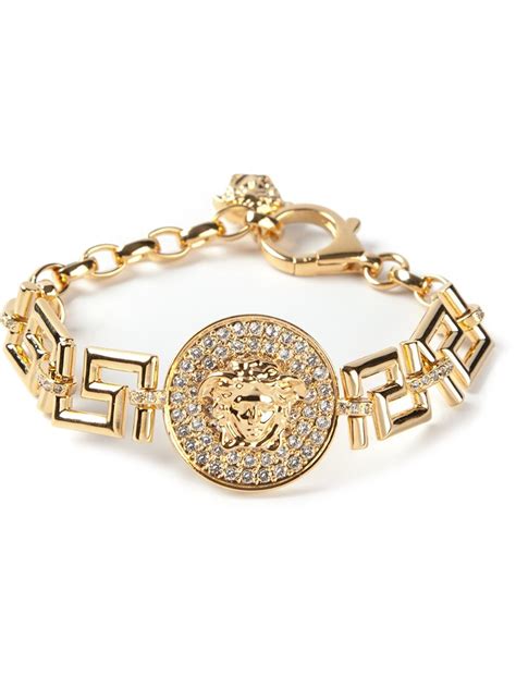 versace greek key bracelet|Medusa bracelet in gold .